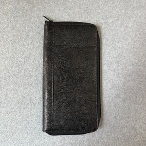 Pelle Studio Wilsons Leather Travel Passport Wallet Card Case Holder‎ Zip Black